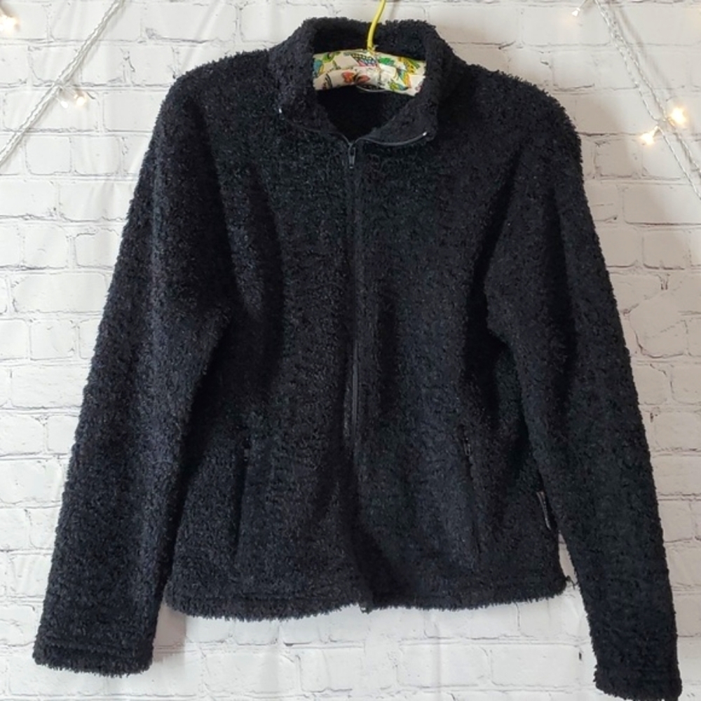 REI Black Diamond Winter Gear Polartec USA Made Teddy Plush Zip Jacket Size Med
